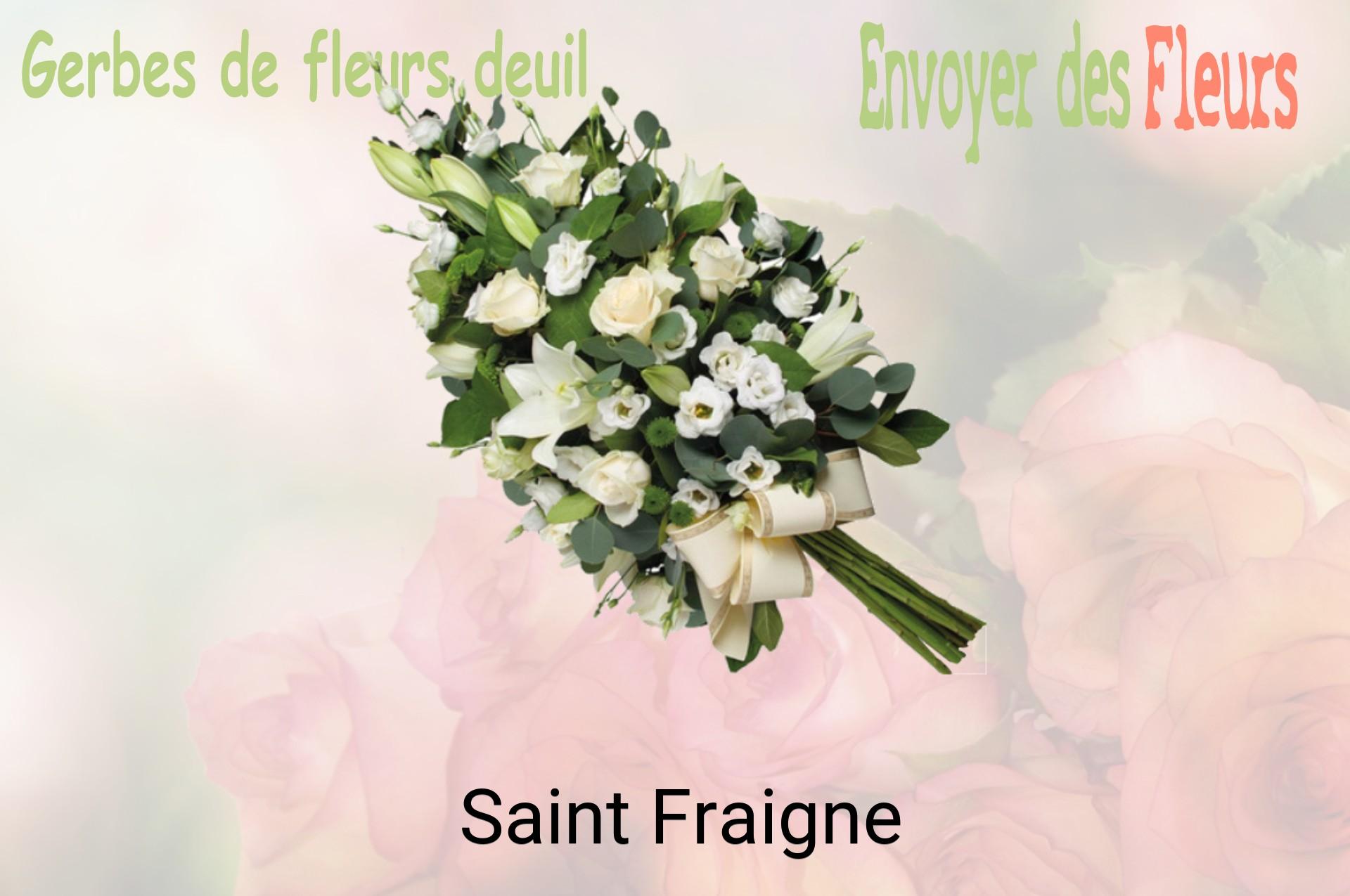 Gerbe de fleurs de deuil livrée à Saint-Fraigne